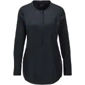 MADELEINE Luxuriöse Bluse mit kragenlosem Design in marine | Gr.: 38