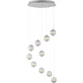 Schöner Wohnen LED Pendelleuchte "LINI", weiß, 10, Ø 55cm H: 22cm, 1 Stk., SCHÖNER WOHNEN-KOLLEKTION, Leuchten, SCHÖNER WOHNEN Kollektion, 3-Stufen Dimmer, Comfort-Lift, LED Pendelleuchte