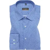 Eterna Langarmhemd "SLIM FIT", Herren, Gr. 44, Extra verlängerter Arm, blau (hellblau), Twill, 100% cotton, schmal, Manschette, Hemden Langarmhemd, NON IRON (bügelfrei)