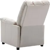 vidaXL Relaxsessel Elektrisch Creme Stoff - Sessel