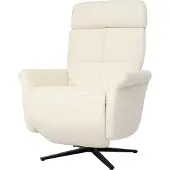 Mendler Relaxsessel HWC-L10, Design Fernsehsessel TV-Sessel Liegesessel, Liegefunktion drehbar creme-weiß