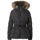 Superdry für Damen. W5011928A Fuji Steppmantel mit schwarzem Gürtel (XS), Lässig, Recyceltes Polyester, Nachhaltig