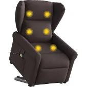 Syfax Relaxsessel Elektrisch Braun Stoff