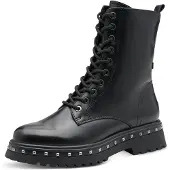 Tamaris Schnürboots, Blockabsatz, Plateau, Schnürstiefelette mit Nieten am Sohlenrand