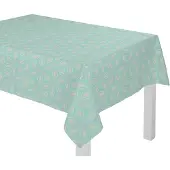 Adam Audio Tischdecke ADAM "Retro Floret" Gr. 1, blau (helltürkis), B:130cm L:190cm, Bio-Baumwolle, Tischdecken, Tischdecke, aus 100% Bio-Baumwolle