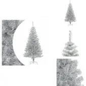 vidaXL Künstlicher Weihnachtsbaum mit Ständer Silber 150 cm PET - Weihnachtsbäume