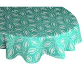 Adam Audio Tischdecke ADAM "Retro Floret" Gr. 1, blau (petrol), B:145cm L:220cm, Bio-Baumwolle, Tischdecken, Tischdecke, aus 100% Bio-Baumwolle