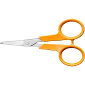 Fiskars Gebogene Stickschere – Klassisch, 10 cm, beidhändig verwendbar – für präzises Nähen und Schneiden
