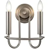 Kichler Wandleuchte Capitol Hill, zweiflammig, nickel gebürstet