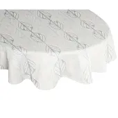 Adam Audio Tischdecke ADAM "Wave", beige (natur, hellgrau, beige), B:220cm L:145cm, Bio-Baumwolle, Leinen, Tischdecken, Tischdecke, aus Leinen und Bio-Baumwolle