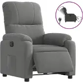 vidaXL Relaxsessel Elektrisch Dunkelgrau Mikrofasergewebe