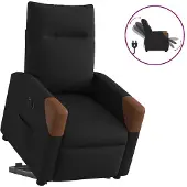 vidaXL Relaxsessel mit Aufstehhilfe Elektrisch Schwarz Stoff