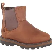 Timberland Unisex für Kinder. TB0A28PC3581 Braune Courma Chelsea-Lederstiefel (24), Wohnung, Reißverschluss, Klettverschluss, Lässig, Kinder