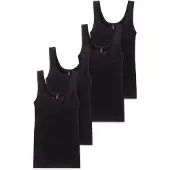 Schiesser Damen Unterhemden, 4er Pack - "Cotton Essentials", Trägertop, Baumwolle