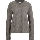 MADELEINE Glamouröser Stricksweater mit Rundhals in cappuccino / silberfarben | Gr.: 44