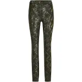 MADELEINE Gerade Jerseyhose mit Animal-Print in khaki | Gr.: 42