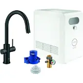 GROHE Spültisch-Einhebelmischer Blue Professional C-Auslauf Set, velvet black