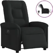 vidaXL Relaxsessel Elektrisch Schwarz Stoff