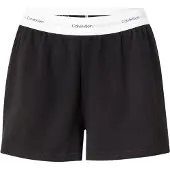 Calvin Klein Shorts, Damen, Gr. XL (42), N-Gr, schwarz, Web, Obermaterial: 100% Baumwolle, UNDERWEAR, unifarben, regular fit kurz, Hosen Shorts, Regular fit elastischem Bund