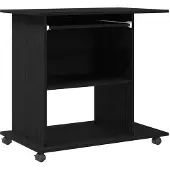 vidaXL Computertisch Eiche schwarz 80x50x75 cm Holzwerkstoff