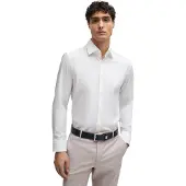 BOSS Businesshemd "Hank" Kentkragen, Slim-Fit, bügelleichte Qualität