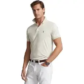 Ralph Lauren für Herren. 710713130002 Custom Slim Fit Poloshirt aus weicher Baumwolle weiß (XL), Lässig, Kurzarm