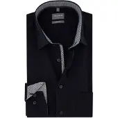 Olymp Businesshemd "Luxor comfort fit", Herren, Gr. 41, N-Gr, schwarz, Web, Obermaterial: 100% Baumwolle, comfort fit, Hemden Businesshemd