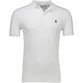 Ralph Lauren für Herren. 710941439002 Stretch-Piqué-Poloshirt Custom Slim Fit weiß (XXL), Lässig, Baumwolle, Kurzarm