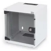Digitus Cabinet system, 30 kg, Wandmontiertes Regal, Grau, 25,4 cm (10 Zoll), Passiv, Glas, Metall