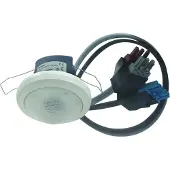 Theben 2080055 DALI-Präsenzmelder (PIR), mit Kabel und WAGO WINSTA Steckern, Erfassungsbereich 24 m, 1 x DALI broadcast, 1 Tastereingang, 1