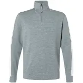 Super.natural M Colorado Zip Turtleneck cashmere grey melange/fresh white (81F) XL