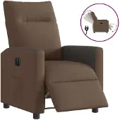 vidaXL Relaxsessel Elektrisch Braun Stoff
