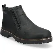 Rieker Winterstiefelette , Herren, Gr. 47, schwarz, Glattleder, unifarben, Basic, Schuhe Winterstiefelette, Winterboots, Outdoorstiefelette mit riekerTEX-Membran