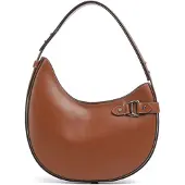 Lauren Accesorios für Damen. 431980156001 Große Tasha Schultertasche aus braunem Leder (OSFA), Beige, Lässig