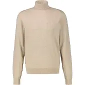 Lerros Rollkragenpullover "Herren Rollkragen-Strickpullover", Herren, Gr. XXL, beige (tender beige melange), 100% Baumwolle, ohne Ausschnitt, Pullover Rollkragenpullover