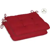 GO-DE Sitzkissen "Carina", rot, B:38cm H:5cm L:38cm, Polyester, Dekokissen_Sitzkissen_Kissenhüllen, Sitzkissen, 2er Set, 38x38 cm