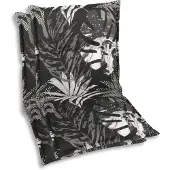 GO-DE Textil, Sesselauflage Niederlehner, 2er Set, Farbe: schwarz, Maße: 100 cm x 50 cm x 7 cm, Rueckenhoehe: 52 cm
