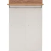 Germania Garderobenpaneel "Topix", weiß (weiß, eichefarben), B:96cm H:147cm T:29cm, Holzwerkstoff, Garderobenpaneele, Garderobenpaneel