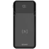 Savio BA-09, 37 mAh, Lithium Polymer (LiPo), Power Delivery, Kabelloses Aufladen, 5 V, Schwarz