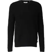 s.Oliver Strickpullover , Herren, Gr. XXL, schwarz, Strick, Obermaterial: 100% Baumwolle, unifarben, normal hüftbedeckend, Rundhals, Bündchen, Pullover Strickpullover, langarm, Grob-Strick