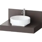 Duravit Balcoon Konsole rechteckig, 1 Ausschnitt mittig, 800x550x370mm, BA90560IGIG0000, Farbe: Schieferbraun