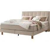 Hasena Boxspringbett Reina sand Füße Eiche bright 180x200 : Topper - Lovely Top (fest)