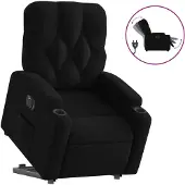 vidaXL Relaxsessel mit Aufstehhilfe Elektrisch Schwarz Stoff