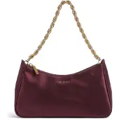 Ted Baker Schultertasche Handtasche Agnise Chain Detail Satin Shoulder Bag Wine weinrot