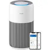 Philips Luftreiniger "PureProctect Quiet 2200 Series, Luftreinigungsrate 420 m3/h", weiß, B:28cm H:48,6cm T:28cm, Luftreiniger, Luftreiniger, 3-Schichten-HEPA-Filtersystem, mit App Verbindung, leise