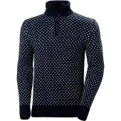 Helly Hansen für Herren. 30360 Pullover mit halbem Reißverschluss Arctic Icelander marineblau (M), Lässig, Wolle, Klassisch