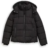 Tom Tailor Damen 1047528 Funktions-Puffer-Jacke, 14482 - Deep Black, XL EU