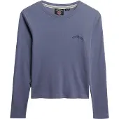 Superdry Essential Logo Gd Rib Langarm-t-shirt