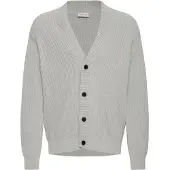 !Solid Strickjacke SOLID "Strickjacke SDNalli", Herren, Gr. S, grau (griffin), Obermaterial: 100% Baumwolle CO., Strickjacken Strickjacke