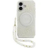 GUESS Iml Flowers Electro Pearl Strap Magsafe Iphone 17 Handyhülle